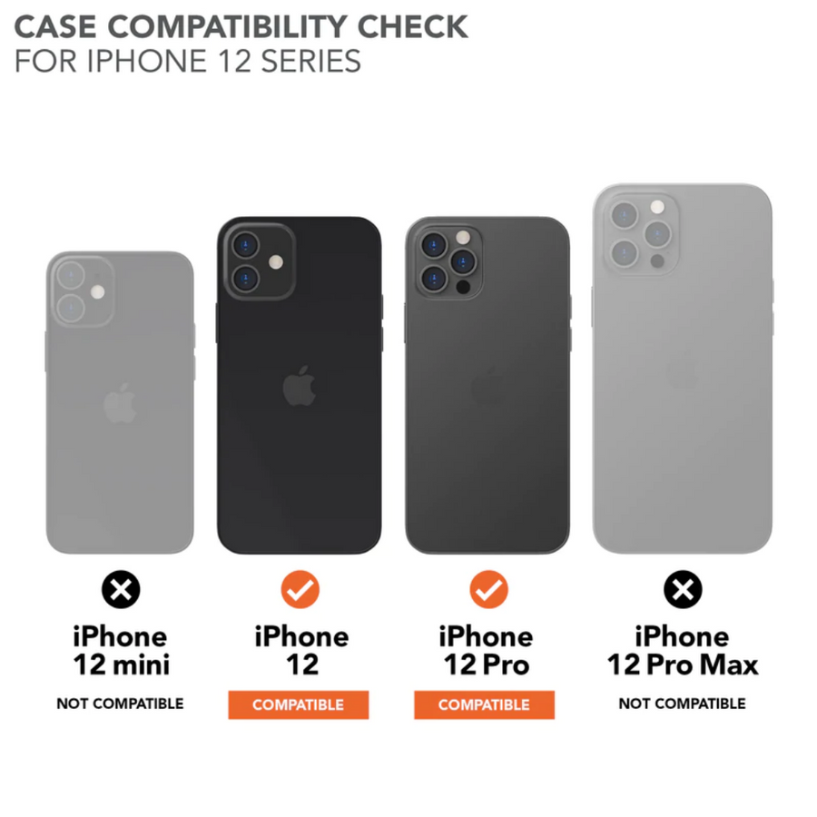 IPhone 12/12 Pro Rugged Case -Black